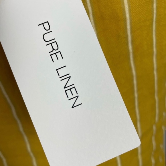 NWT Golden Yellow Vanessa Zani 100% Linen Midi Column Dress Made in Italy - S - Picture 6 of 7